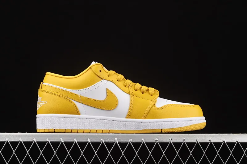 All categories Air Jordan Jordan series basketball shoes Air Jordan 1 Low Air Jordan 1 Low AJ1 Joe 1 white and yellow low-top cultural and leisure sports sneakers 553558-171